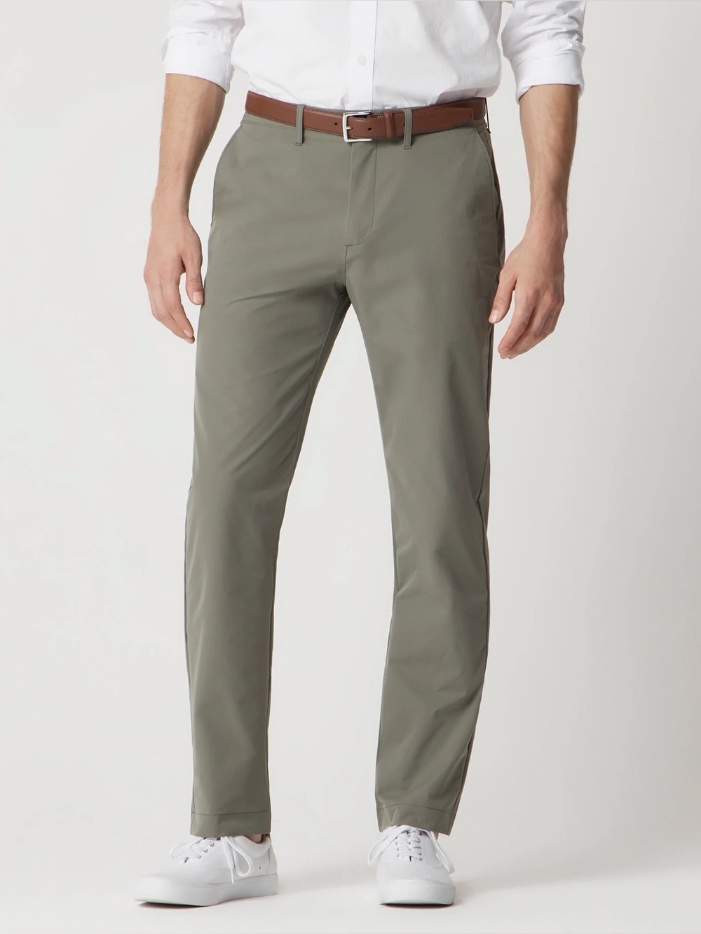 J. Crew Flex Straight-fit Tech Chino Pant Dark Trout Olive Green 32
